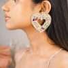 DIVA embellished heart studs