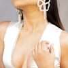 Statement bloom dangler earrings - Image 4