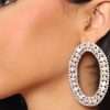 DIVA oval elongated studs (silver) - Image 2