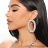DIVA oval elongated studs (silver)