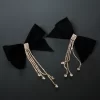 Bow fringe tassel earrings - Image 2