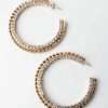 Half hoop crystal earrings (gold) - Image 2