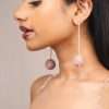 LUXE bling ball danglers in pink