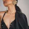 DIVA gold rose danglers - Image 4