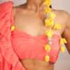 DIVA yellow Petal Vine asymmetric dangle earrings