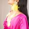 Golden Feather Flora Earrings - Image 2