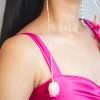Ombrey pink petal vine earrings - Image 3