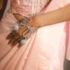 Designer pink and silver hand accessory - Image 2