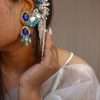 Celestial Blue – Crystal Dangle Ear Cuff