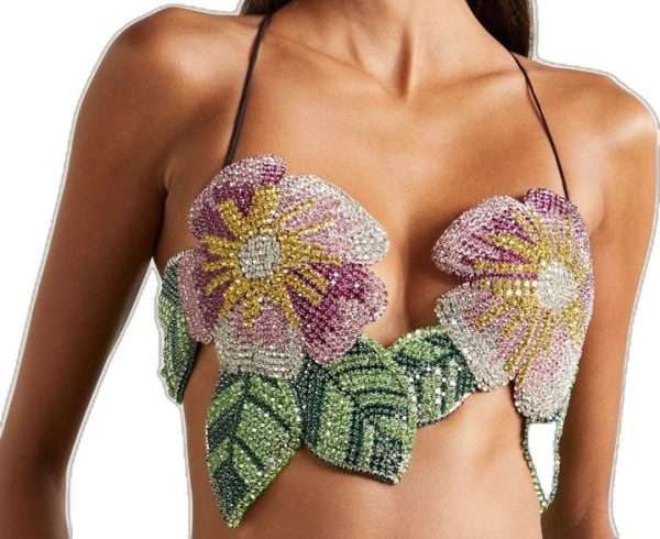 Crystal Bloom Embellished Bralette - Image 2