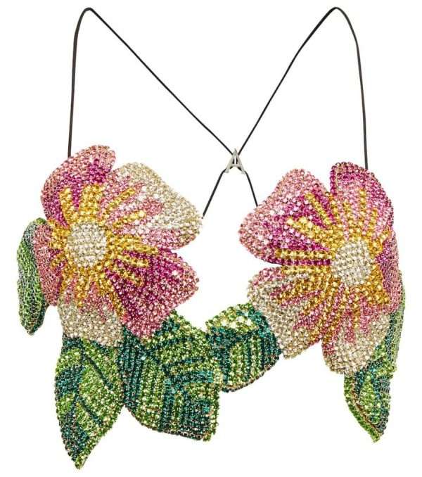 Crystal Bloom Embellished Bralette