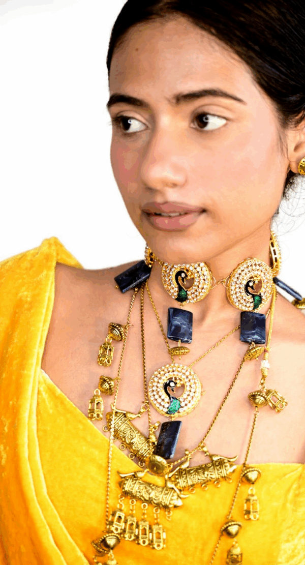 Peacock layered necklace - Image 2