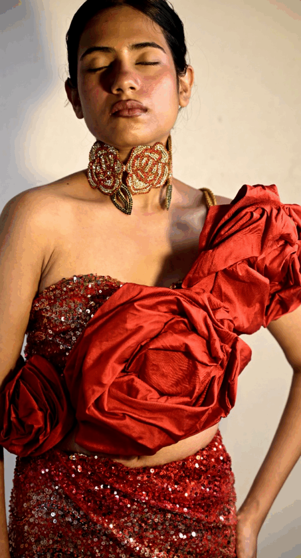 Rosé Rapture Dupatta - Image 3