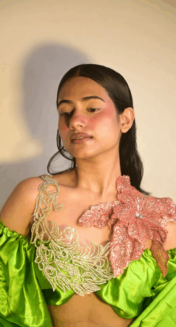 Swarna Mayuri Pushp Cape Necklace - Image 2