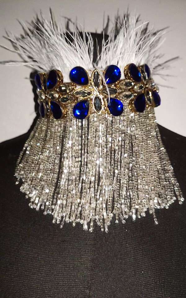Sapphire Fringe Queen Choker - Image 2